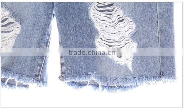 Women fifth denim pants summer short ripped jeans