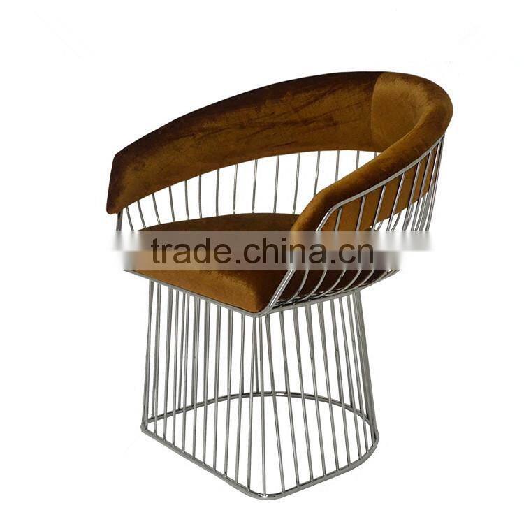OEM metal chair frames hot sale beauty dining room metal wire chair