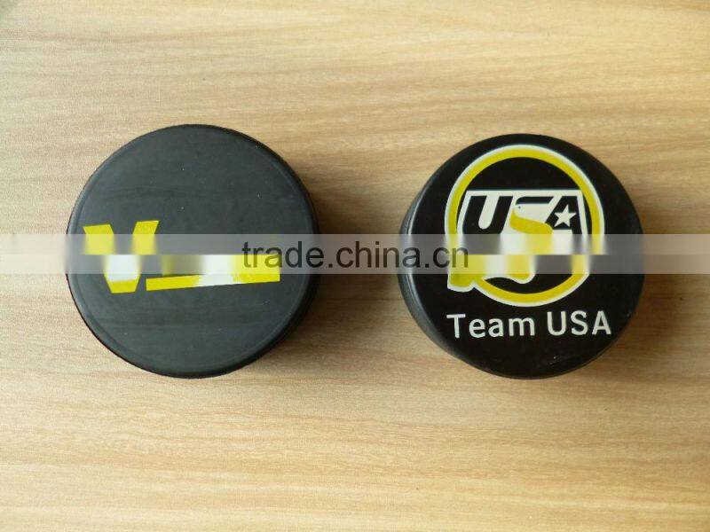 Rubber Hockey Puck with bottle opener