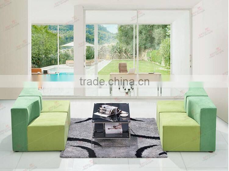 mustard green modern simple on sale hallway lobby fabric sofa high fashion project furniture office living room sofa