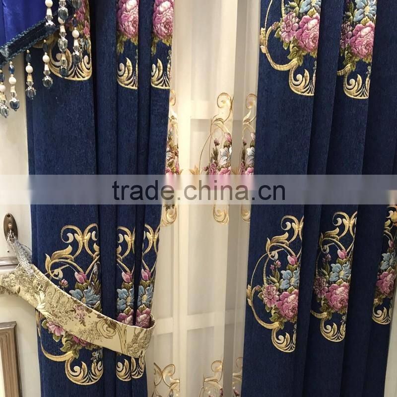 JT-586 momoda luxury home decorations french retro antique curtain with sheers and valance arabian curtain fabric