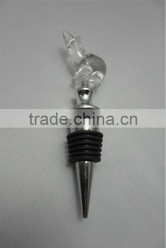 2014 Dongguan LED plastic silicone rhinestone decorative wine stoppers