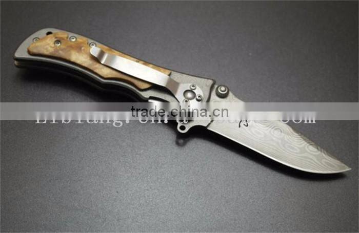 Special Gift for Men 400C Damascus Folding Knife