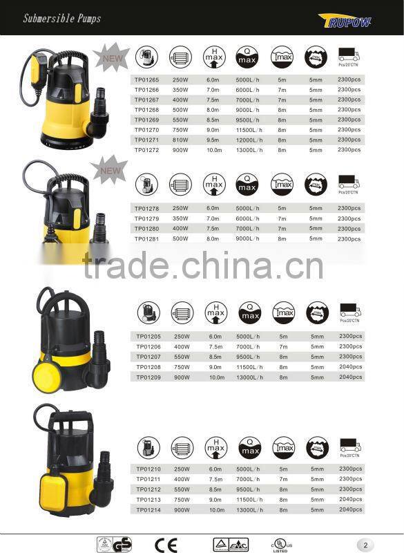 high quality plastic body agriculture water pump