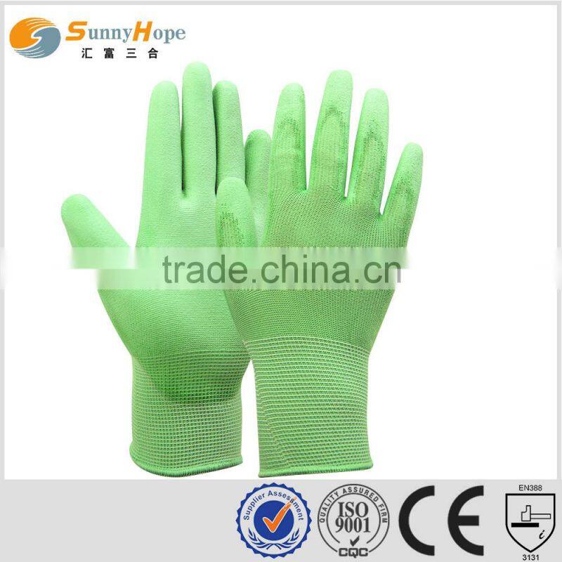 Polyurethane Palm-Coated 100% pu coated knit gloves