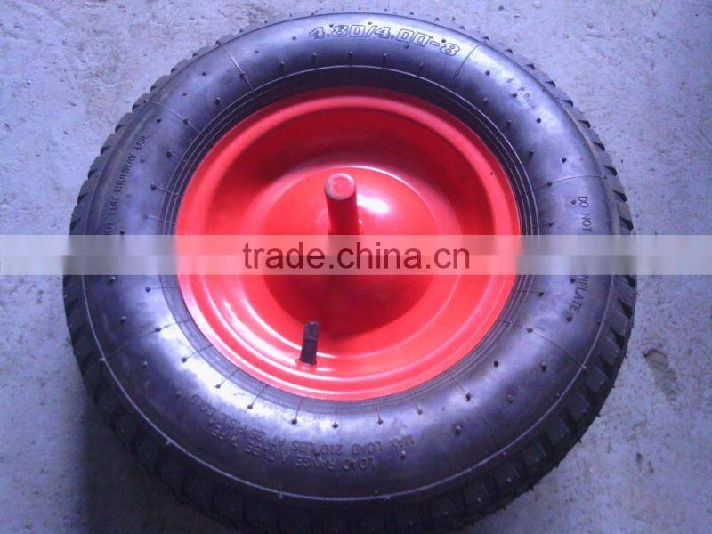 wheel barrow wheel 4.00-8 with steel rim