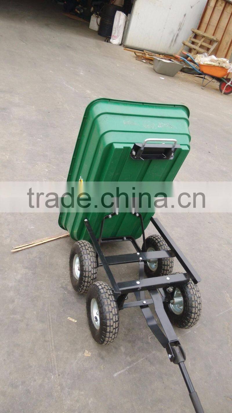 LARGE HEAVY DUTY GARDEN HOUSEHOLD 4 WHEEL UTILITY DUMP TRUCK WHEELBARROW TIPPER TC4253