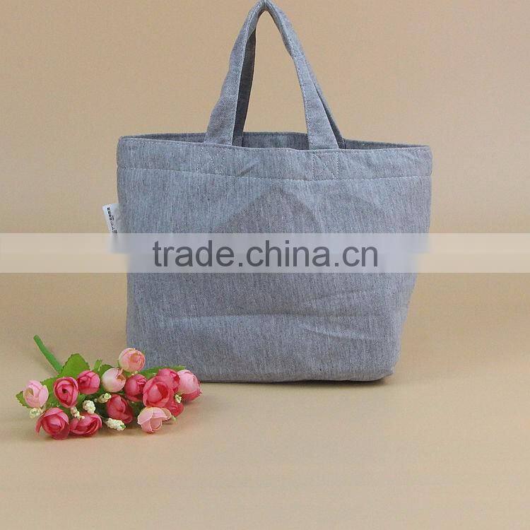 China Blue color cotton handled shopping bag manufacture