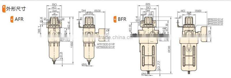 AFR BFR series 1000~5000 Filter Regulator with high quality