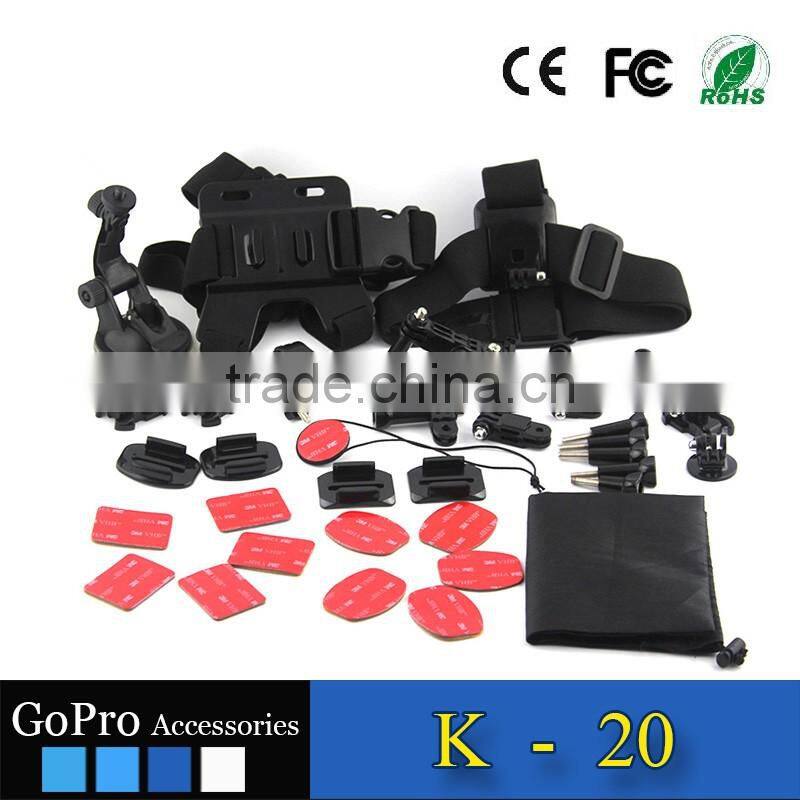 2016 hot selling products kit used for gopros heros 4 accessories bundle of camera cases