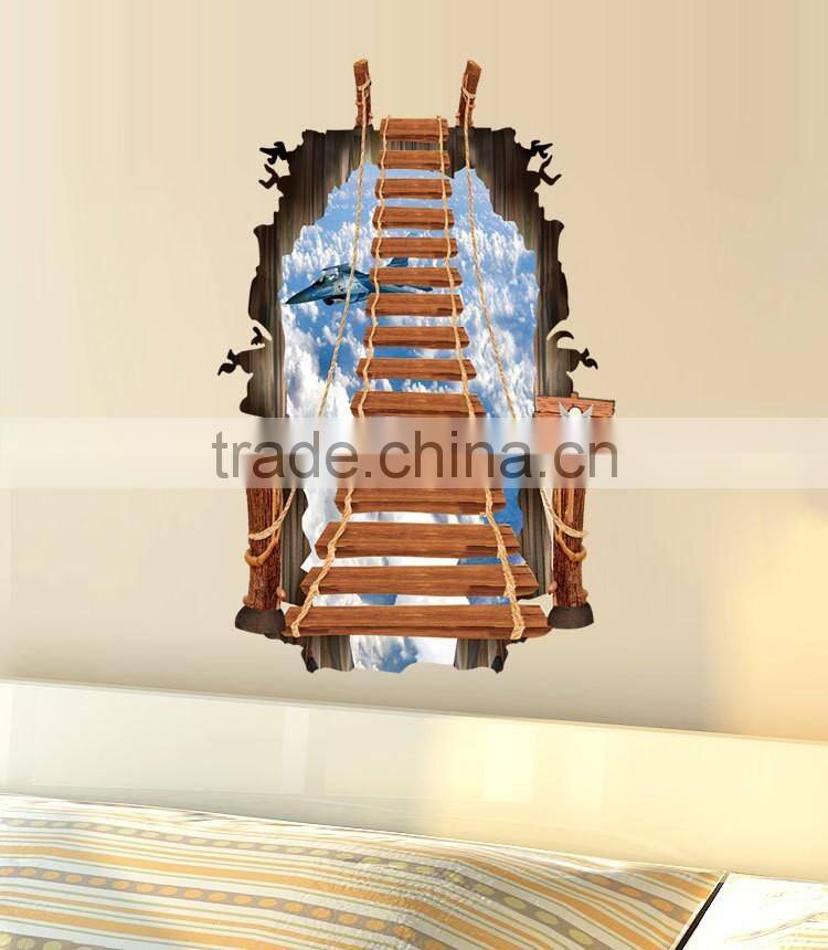 3D Creative Ladder Designs Fashion Wall Stickers Room Decor