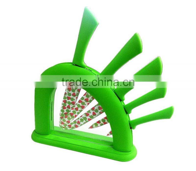 Colorful PP handle non-stick kitchen knives 3pcs knife set royal kitchen set