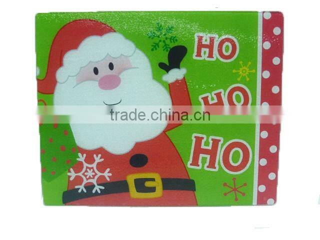 Christmas Satan tempered glass unbreakable glass cutting board