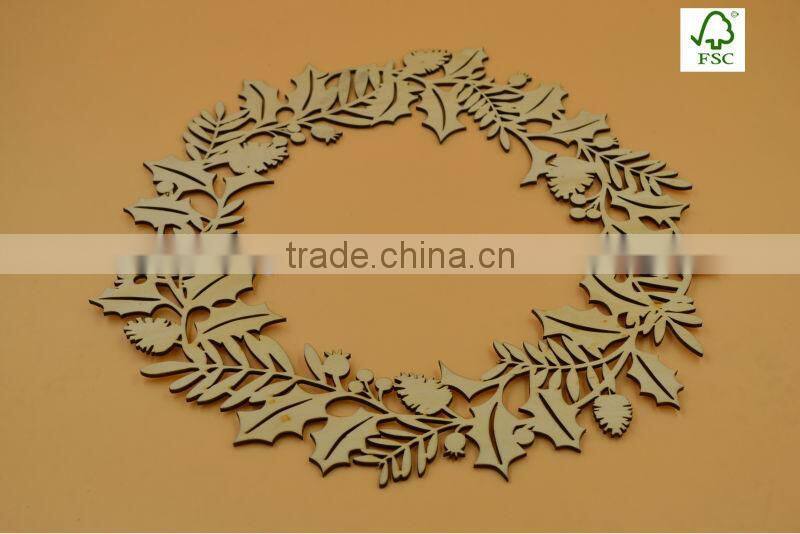 wood Christmas wreath decoration|craving wood olive wreath|home|Christmas decor
