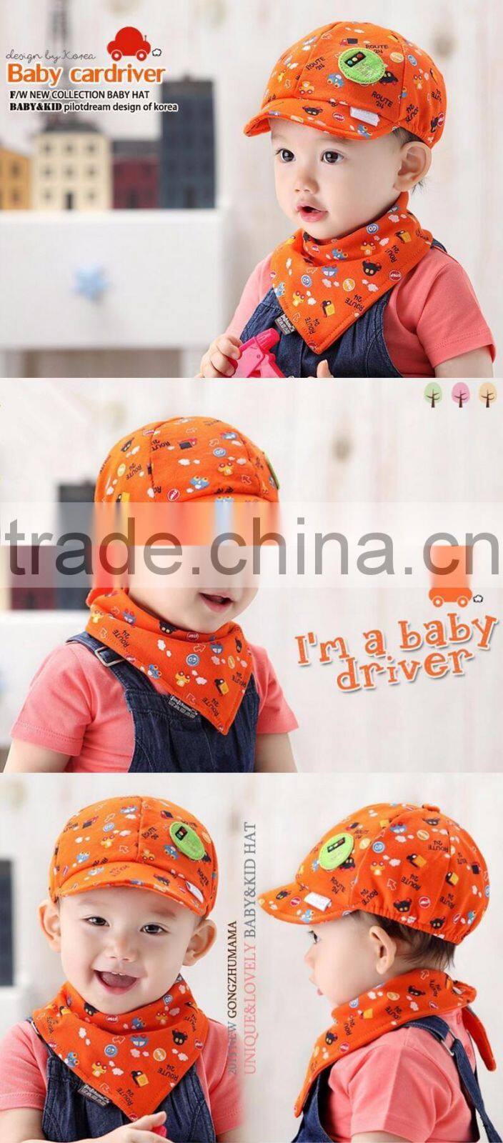 Wholesale New Style Cute Cartoon Neutral Cotton Snapback Bassball Cap Baby Hat