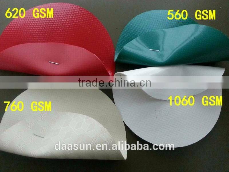 stock lots of B grade pvc coated tarpaulin fabric for tent and cover used