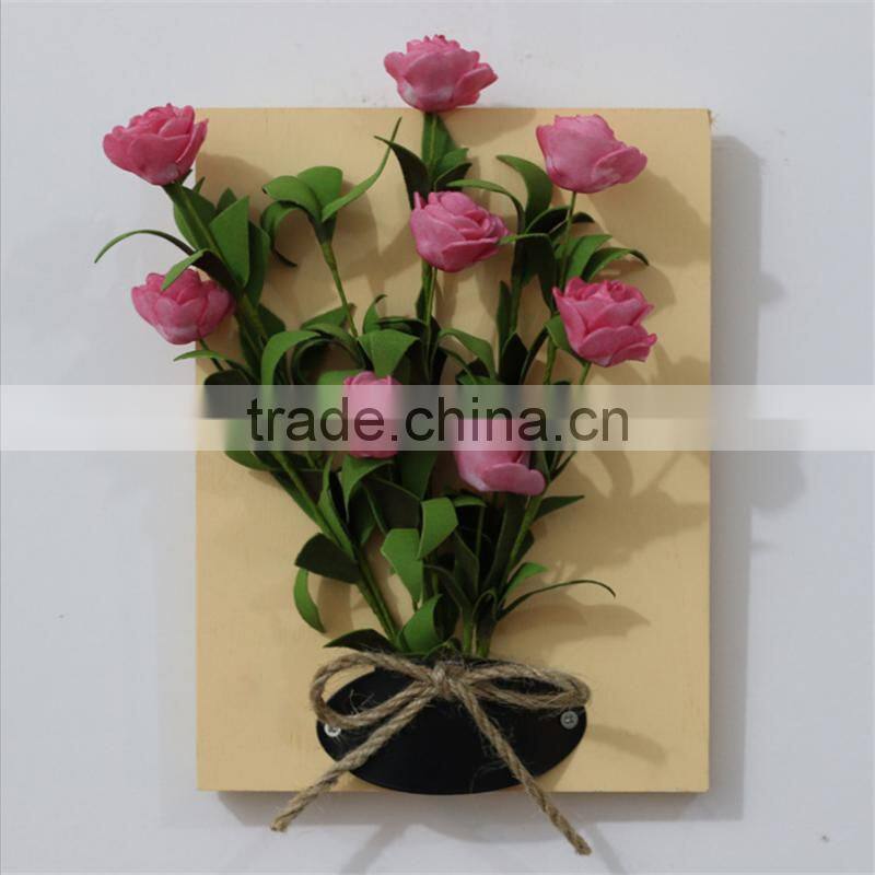 plush beautiful home decoration vases Wall decor Mural Flower simulation Valentine's Day gift and Wedding decoration