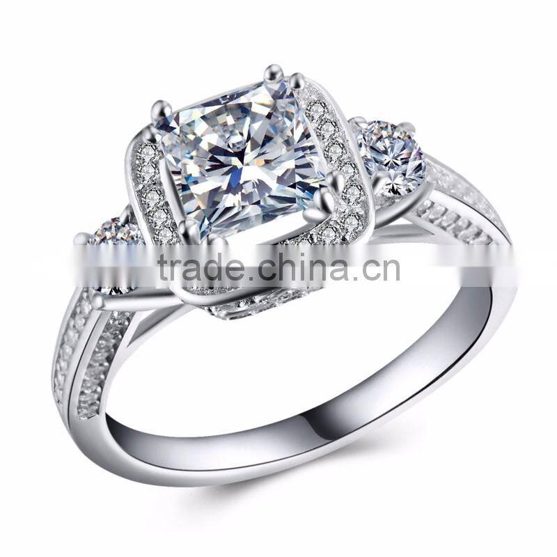 New arrival LUXURY JEWELRY big square CZ rings for women engagement bands for wedding