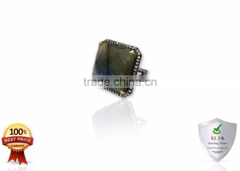 Labrodorite Brown Sterling Silver Gemstone Ring