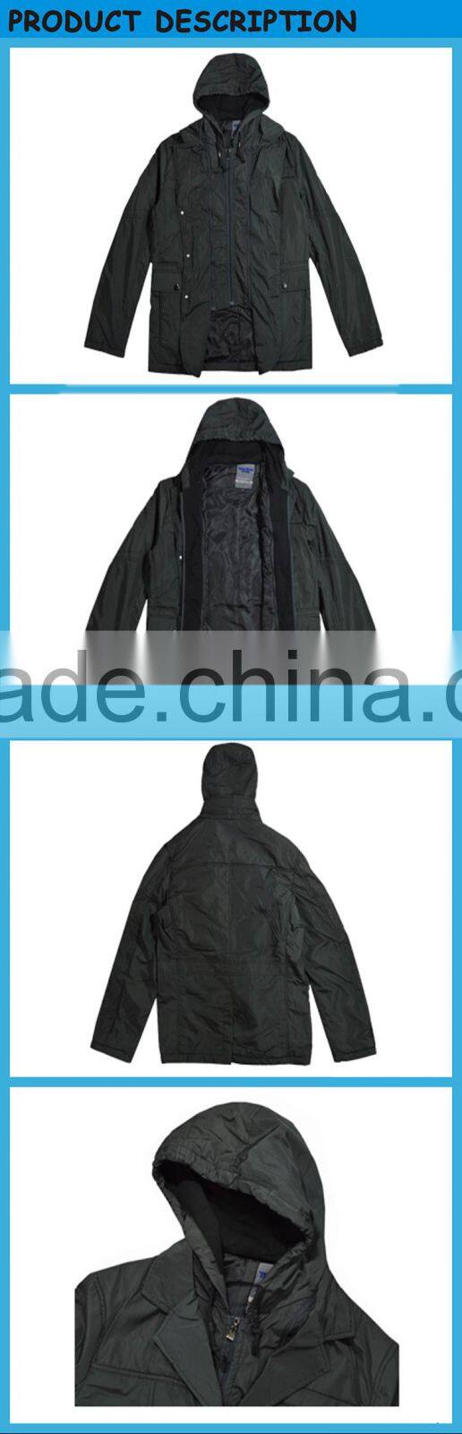 Men Spring Hoodie Windproof Long Outerwear Jacket