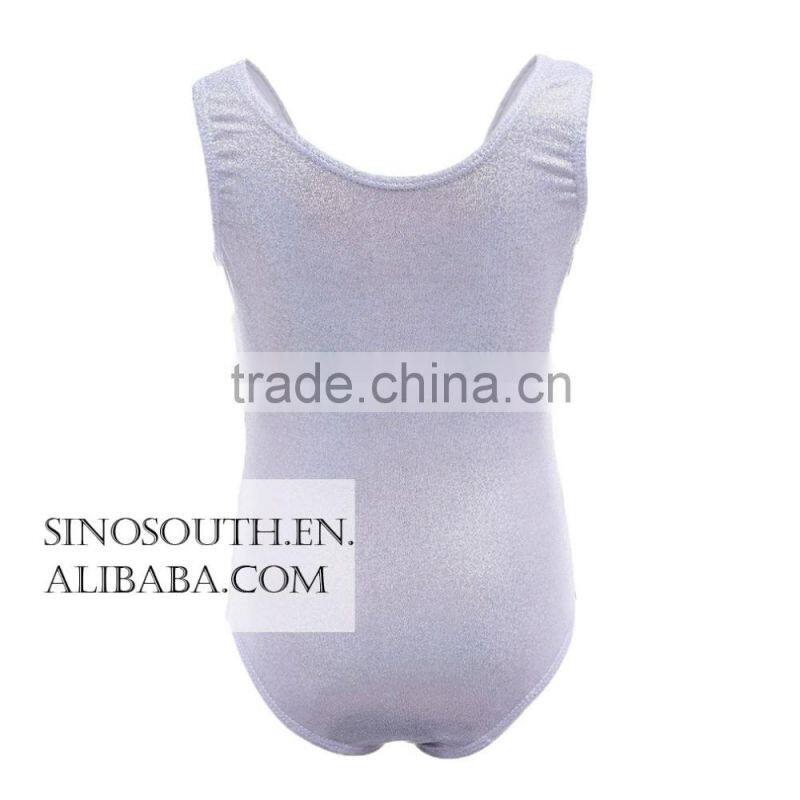 2017 New arrival thong gymnastics leotard fabric Shiny Leotards for girls