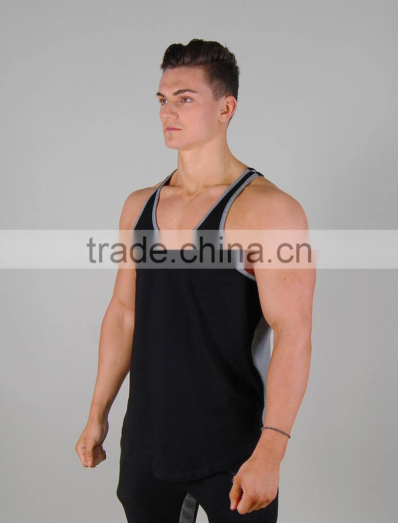 mens tank top two color contrast safety vest tank top men custom