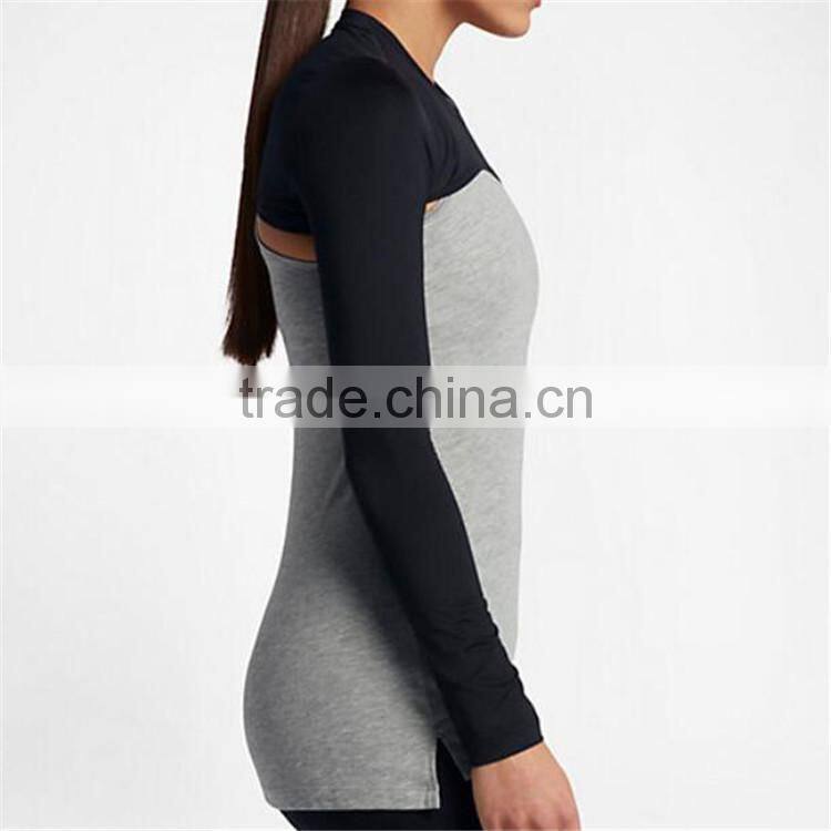Women fashion style shirts hot sale long sleeve sport t-shirt