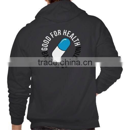 custom prinit cotton zipper sweatshirt no hood