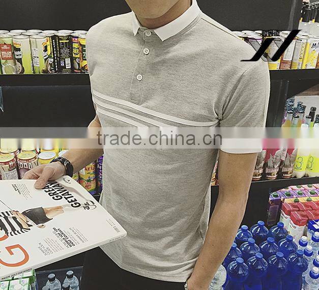 Men fashion simple design polo short sleeve shirt