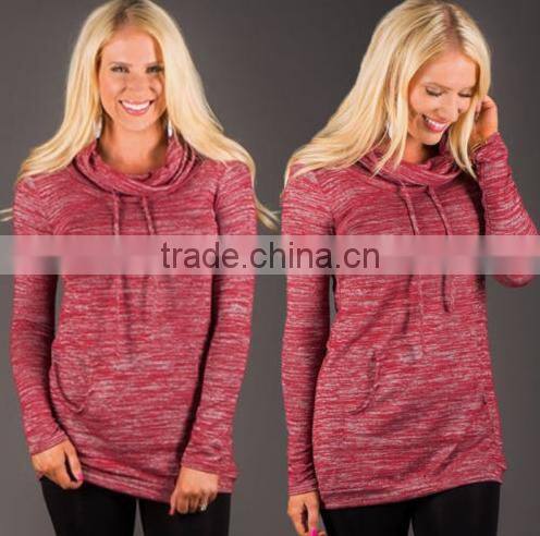 New Women fashion hoodies high neck