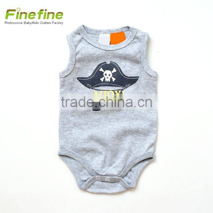 Eco Friendly Baby Clothes Unisex Sleeveless Organic Baby Romper