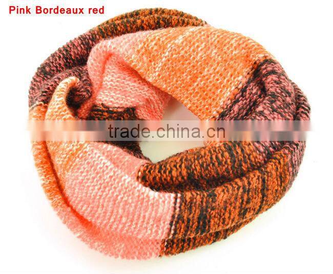 moq.1pc high quality 5 color choice fashion stitching neckwear lovely magic muffler scarves