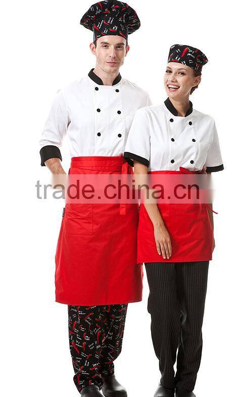 2017 New design chef uniform/hotel chef /cotton uniform for sale