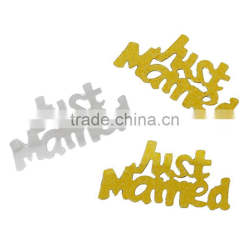 Pvc Confetti Party Decorations Wedding Alphabet "Just Married" At Random