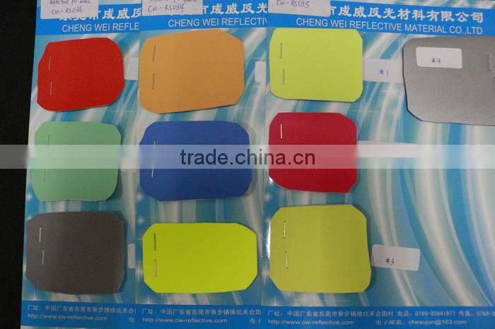 High visibility 0.8mm Iridescent reflective synthetic PU leather for shoes