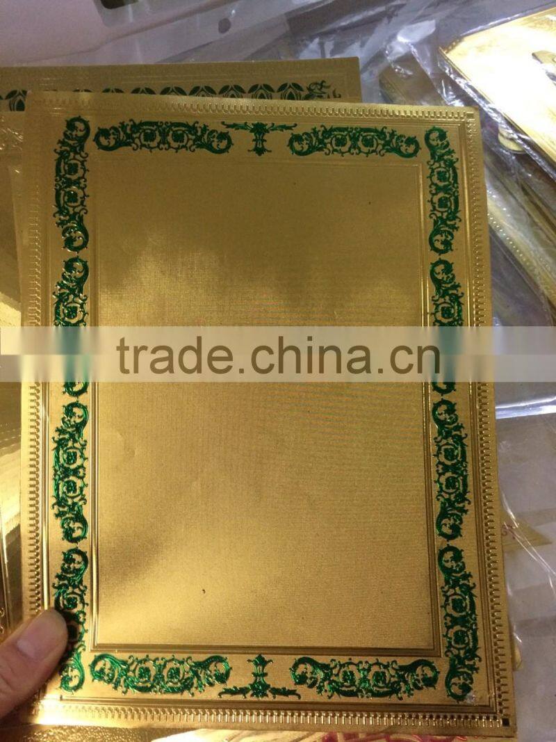 High quality wholesale gold foil paper arabic