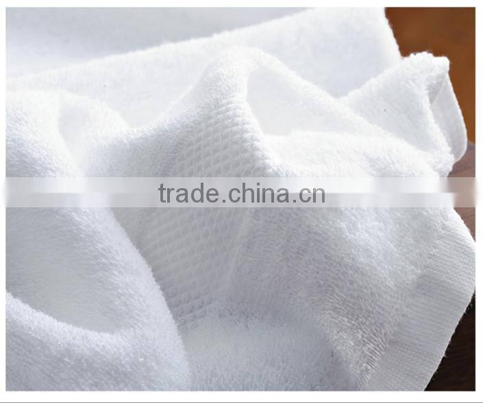 100% cotton full white satin towel for luxury hotel