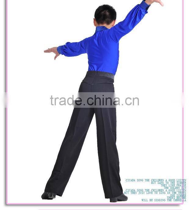 New Boys Latin Dance Black Pants Kids Ballroom Modern Latin Dance Pants