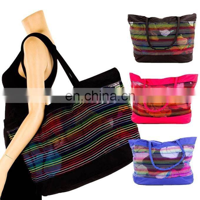 Large Mesh Tote Beach Bag Shopping Grocery Shoulder Handbag