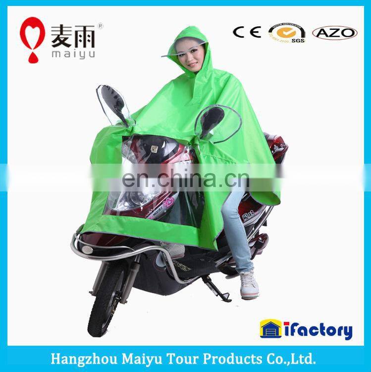 Maiyu waterproof pvc rain poncho for scooters