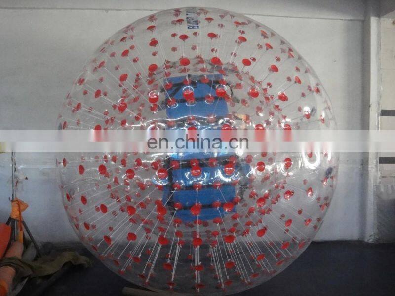 hot sale transparence pvc inflatable body zorb balls for 2.6m/2.8m