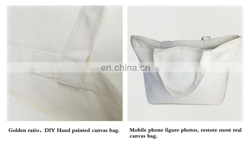 Hot popular white tote bag with customized logo wholesale