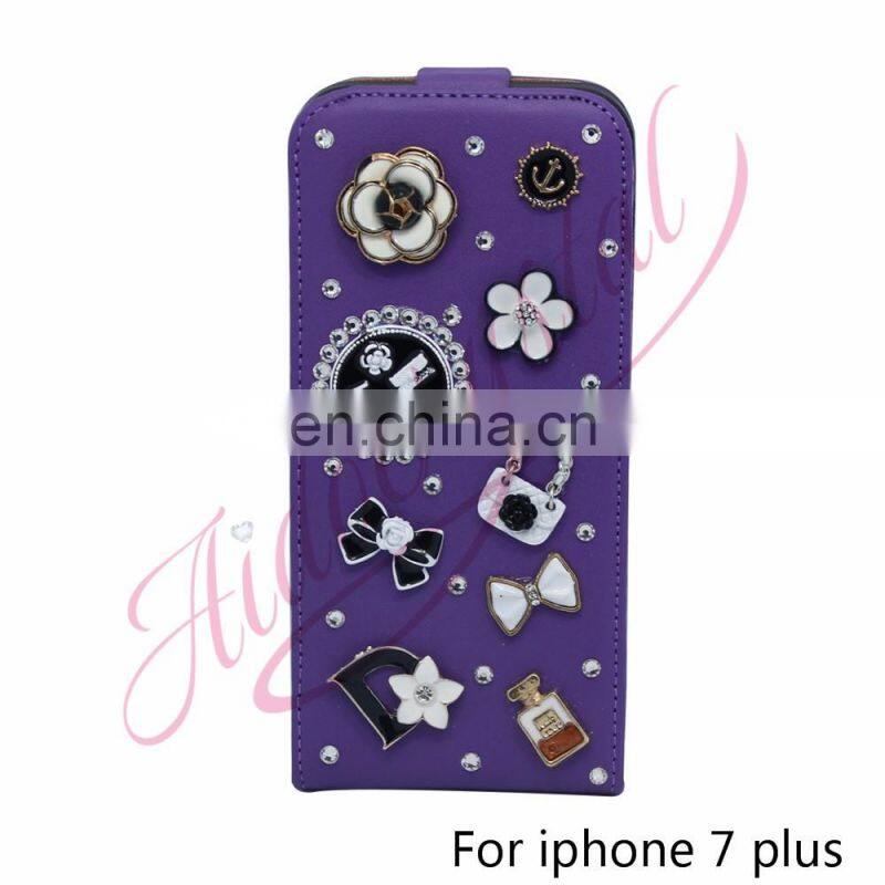 2016 New Customized cute best Leather Flip Cover Phone Case for Apple iPhone 7 7 plus Skin