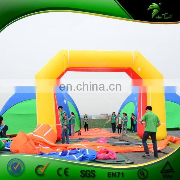 Colorful Commercial Inflatable Wide Tube Race Star and Finish Line Gate Arch for Event