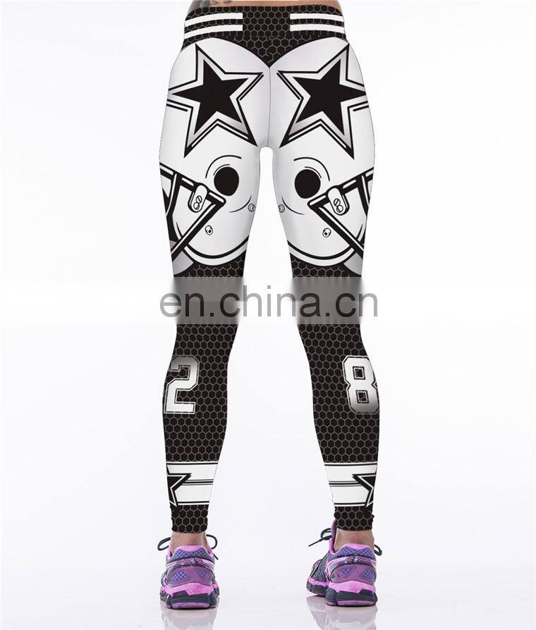 Women America Football Cowboys Custom Printing Yoga Pants