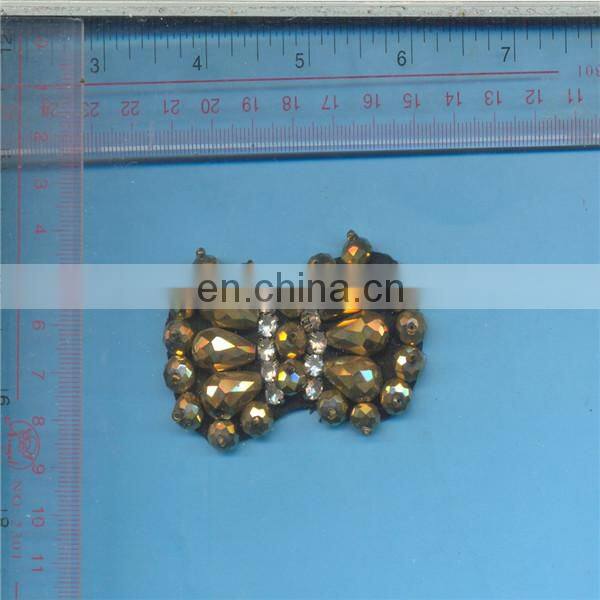 gross grain ribbon bow with beaded rhinestones