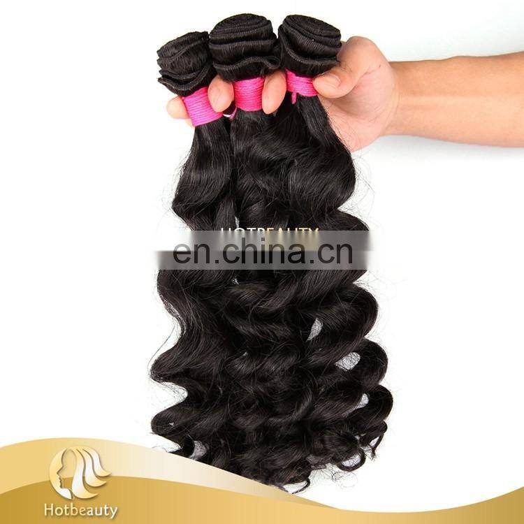 Body wave natural black color brazilian hair 100%