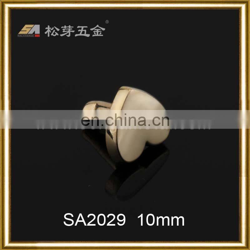 handbag feet rivet heart shaped rivets