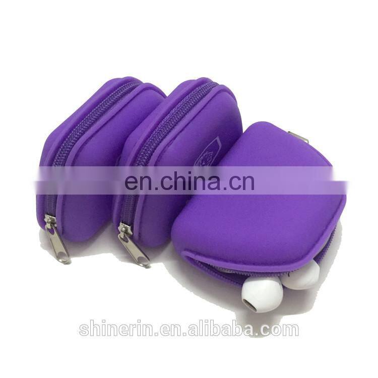 Promotion Coin Bank Case Custom Lady Small Key Purse Wallet Silicone Coin Bag