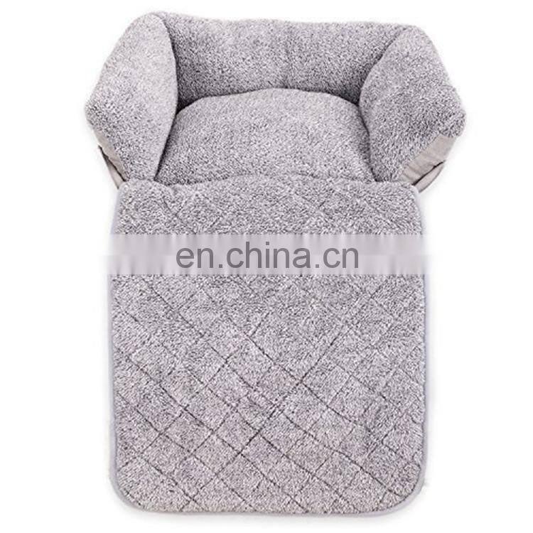 Plush Dog Bed Rectangle Warm Pet Bed, Creative Pattern Design